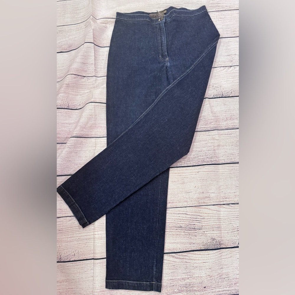 Jones of New York Soft Wide Leg Blue Denim Jeans Size 12